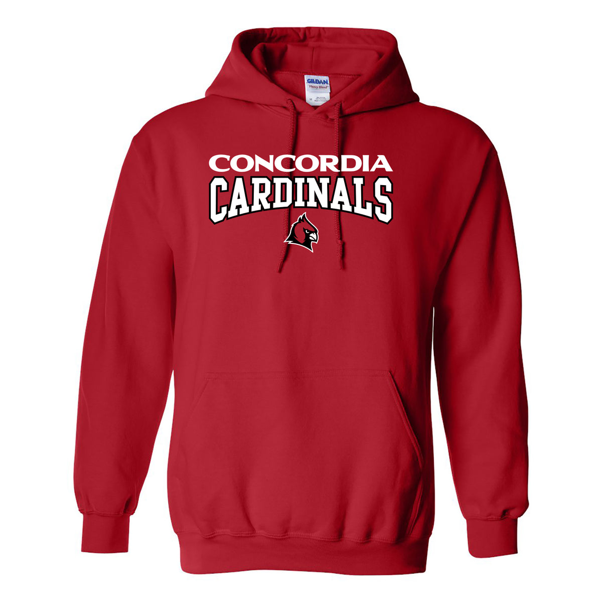 Concordia Cardinals Bold Collegiate Hooded Sweatshirt Red