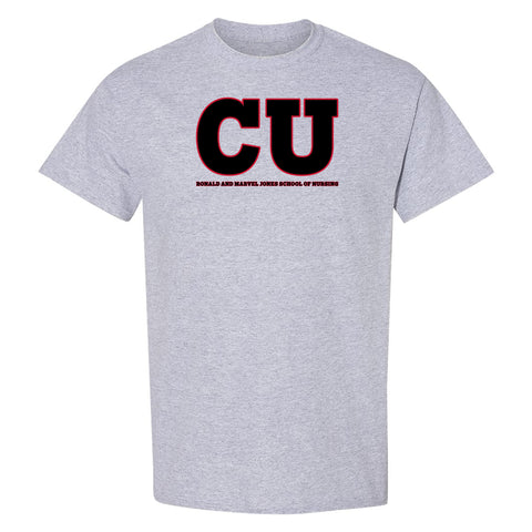 Concordia Cardinal Closet Ronald and Marvel Jones School of Nursing T-Shirt- Sport Grey
