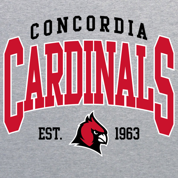 Concordia Cardinals EST 1963 Arch Crewneck - Sport Grey