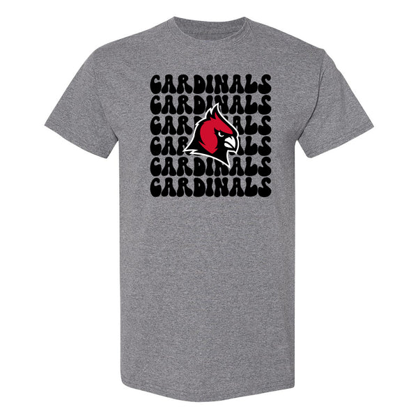 Concordia Cardinals Groovy Repeating T-Shirt - Graphite Heather
