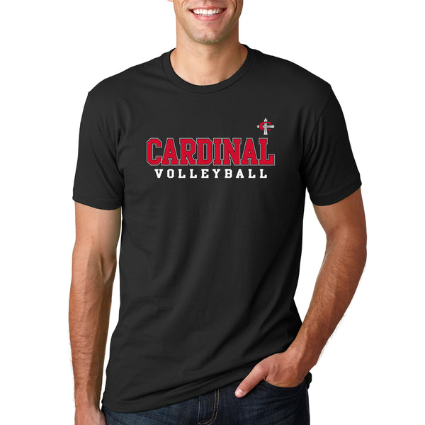 Cardinal Cross Volleyball T-Shirt - Black