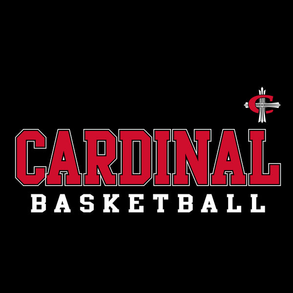 Cardinal Cross Basketball T-Shirt - Black