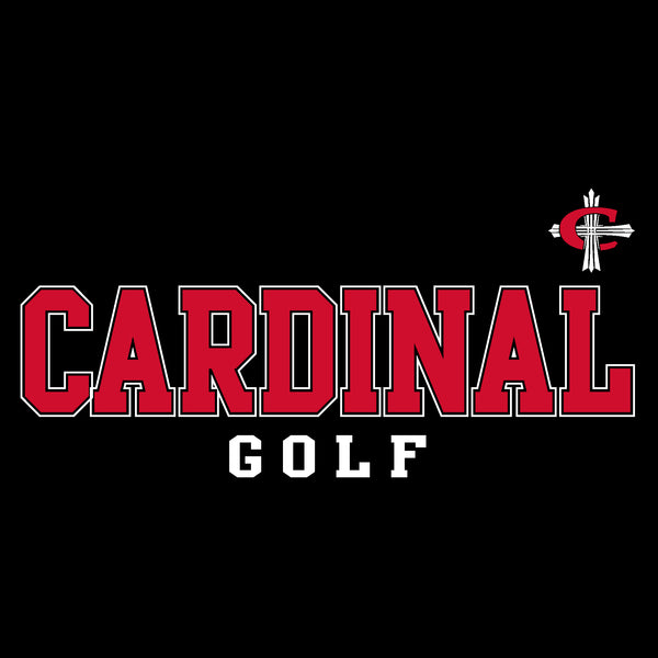 Cardinal Cross Golf T-Shirt - Black