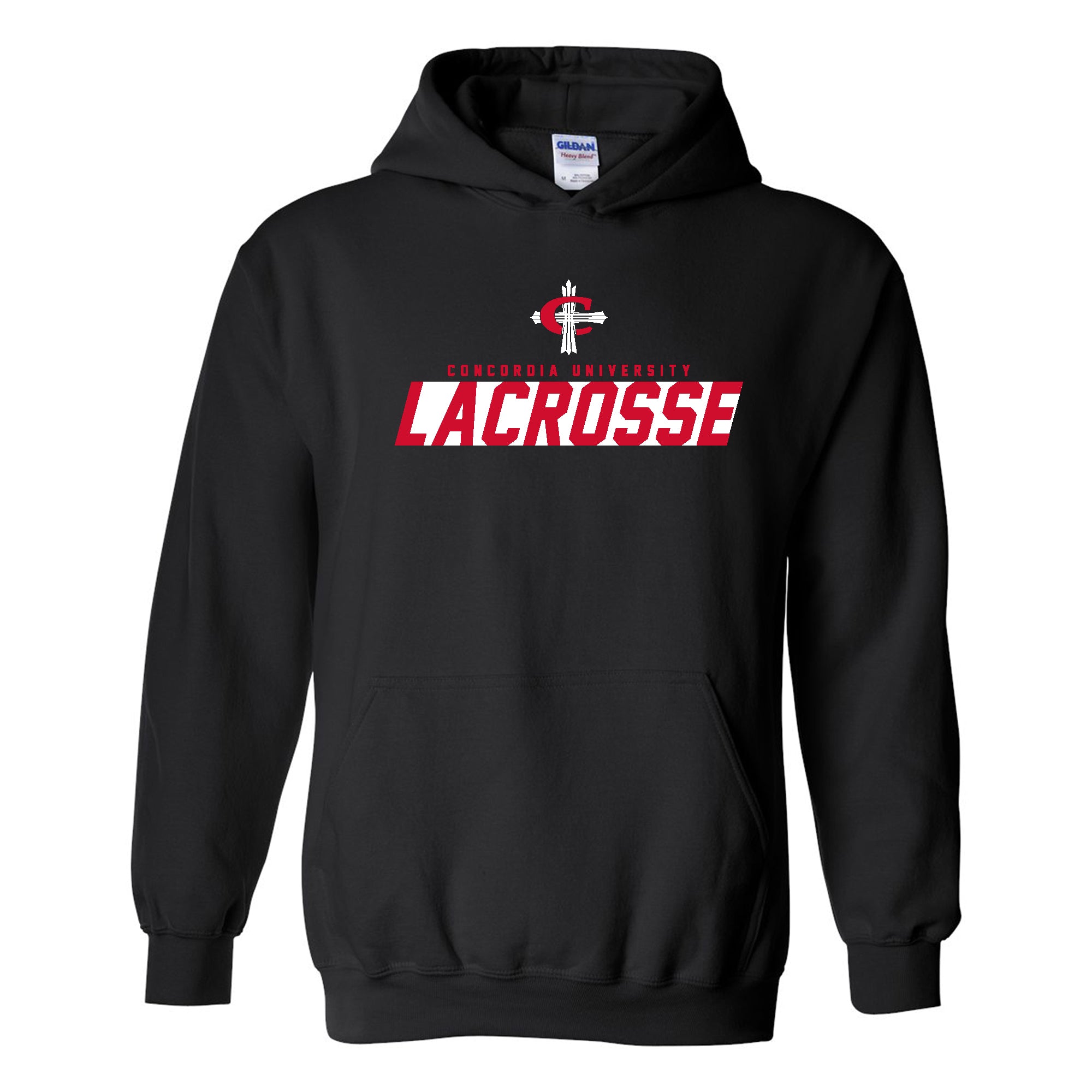 CUAA Cardinal Cross Lacrosse Hoodie - Black