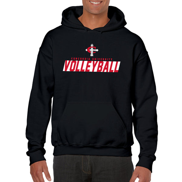 CUAA Cardinal Cross Volleyball Hoodie - Black