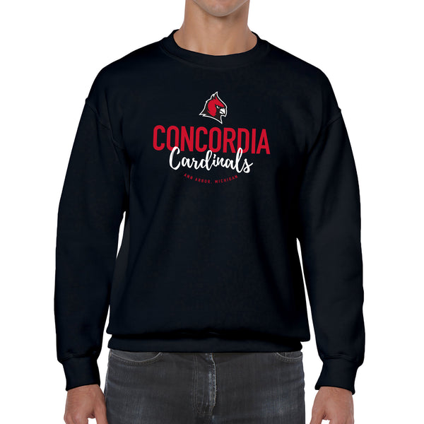 Concordia Cardinals Stacked Sweatshirt - Black
