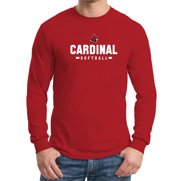 Concordia Cardinals Softball Longsleeve T-Shirt - Red