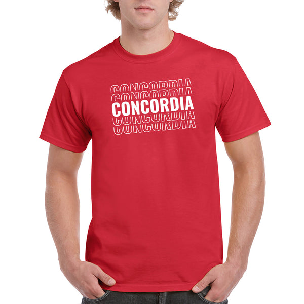Concordia Cardinals Echo Repeat Unisex T-Shirt - Red