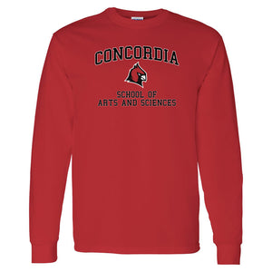 Concordia School of Arts & Sciences Arch Longsleeve T-Shirt - Red