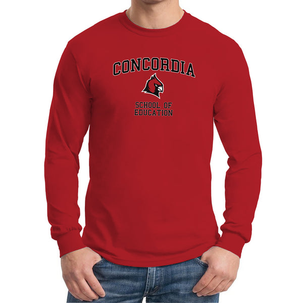 Concordia School of Education Arch Longsleeve T-Shirt - Red