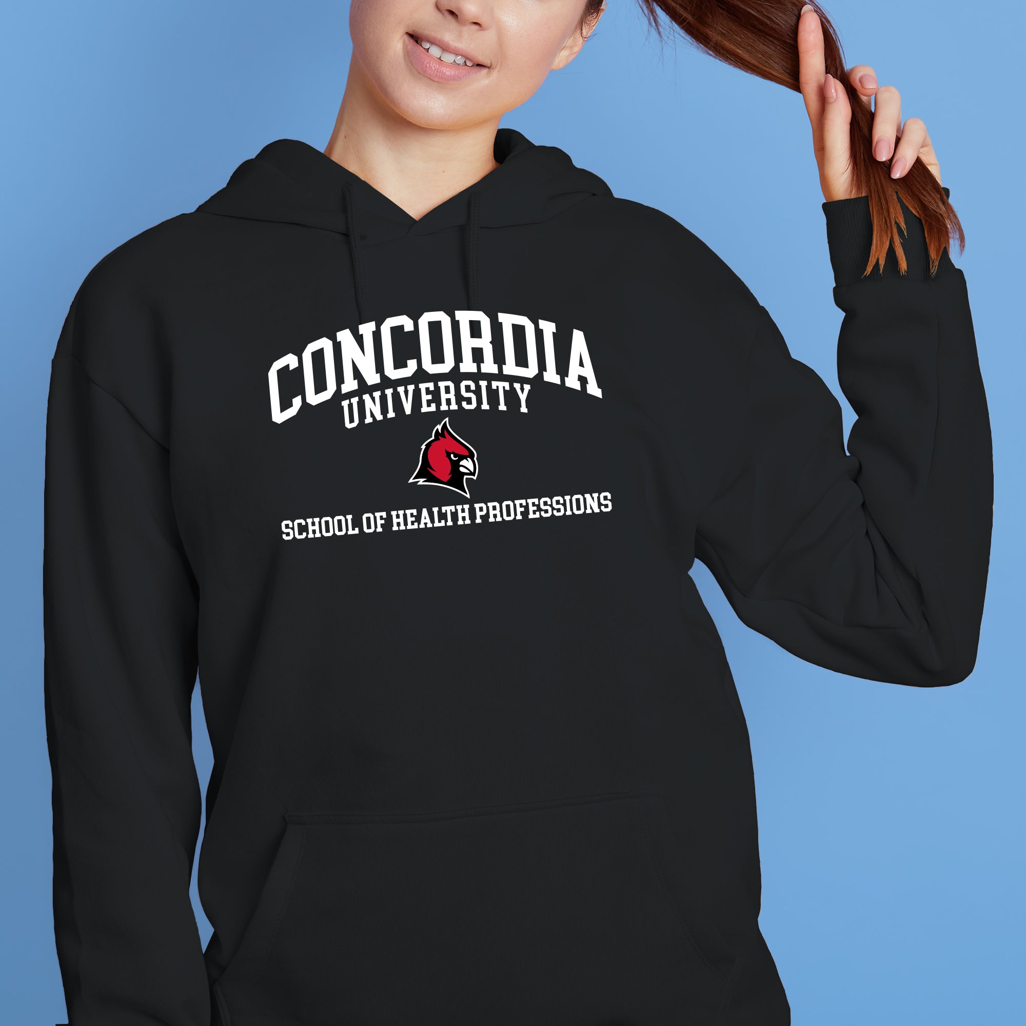 Concordia School of Health Professions Hooded Sweatshirt Black Concordia Ann Arbor