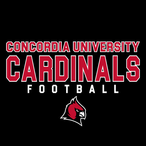 Concordia Football Cardinal Head Youth T-Shirt - Black