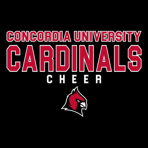Concordia Cheer Cardinal Head Youth T-Shirt - Black