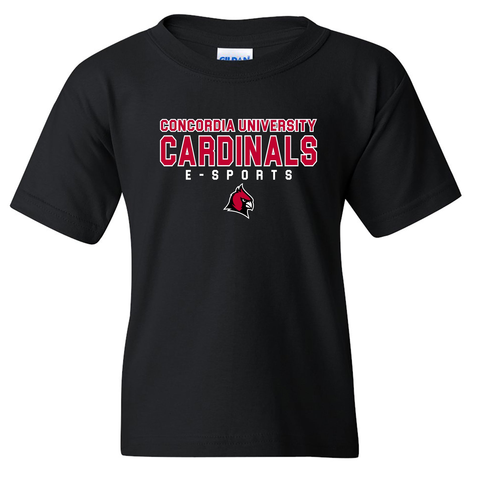 Concordia E-Sports Cardinal Head Youth T-Shirt - Black