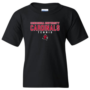 Concordia Tennis Cardinal Head Youth T-Shirt - Black