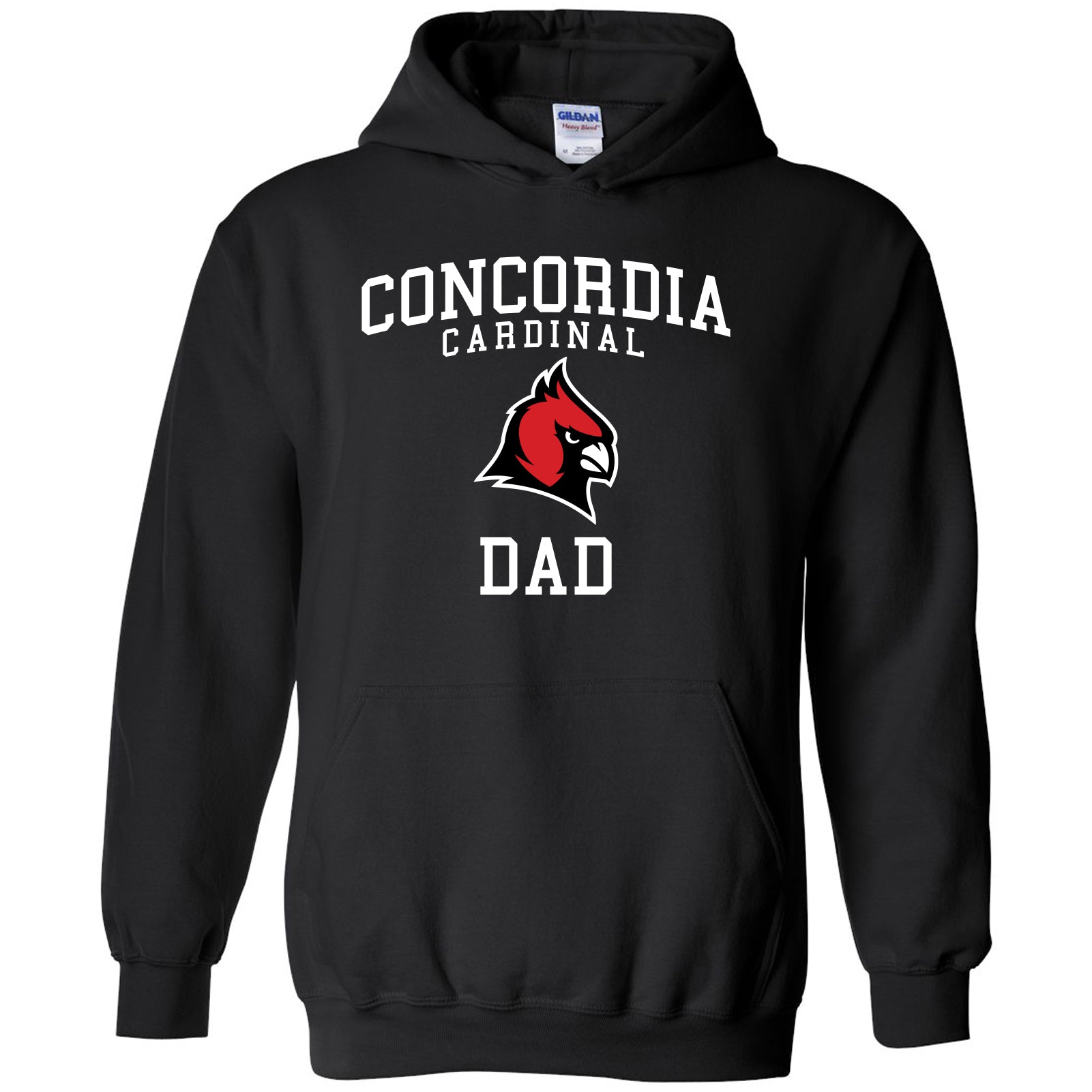 Concordia Cardinal Dad Hooded Sweatshirt - Black