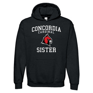 Concordia Cardinal Sister Hooded Sweatshirt - Black