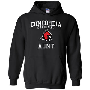Concordia Cardinal Aunt Hooded Sweatshirt - Black
