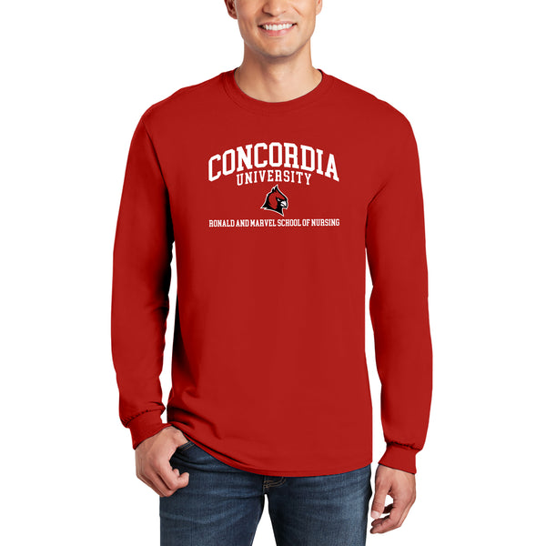 Concordia Ronald and Marvel School of Nursing LongSleeve T-Shirt - Red