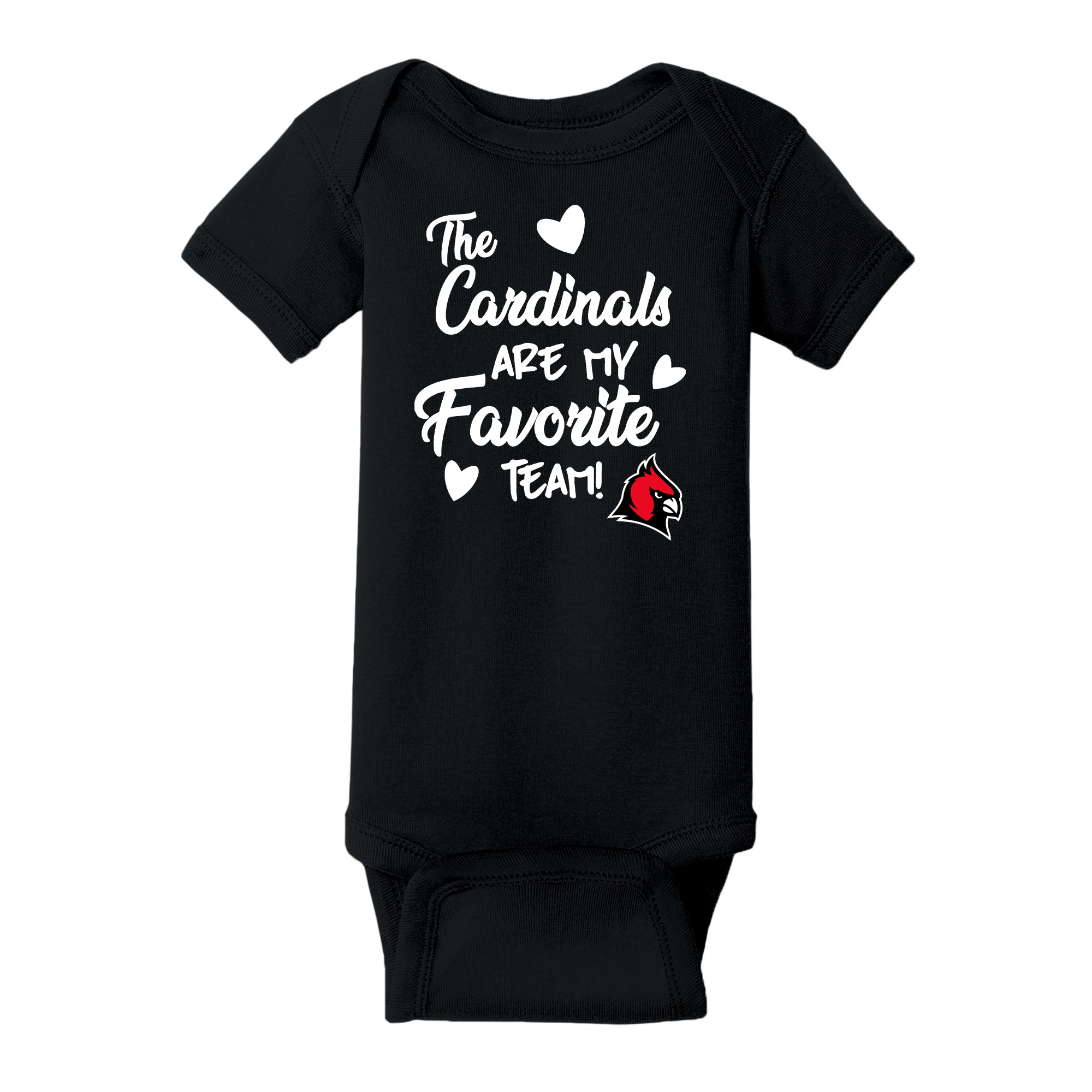 Cardinals Are My Favorite Team Onesie - Black