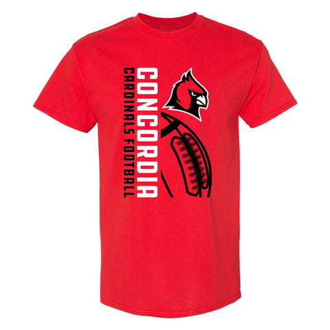 Concordia Cardinals Closet Football T-Shirt- Red