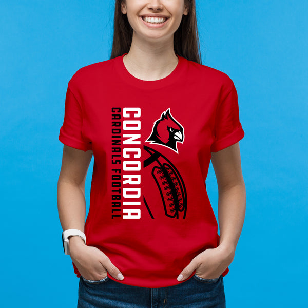 Concordia Cardinals Closet Football T-Shirt- Red