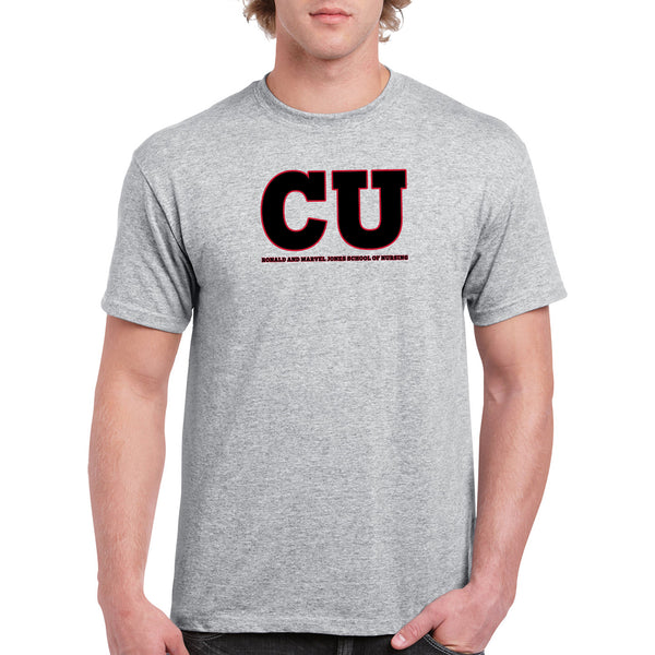 Concordia Cardinal Closet Ronald and Marvel Jones School of Nursing T-Shirt- Sport Grey