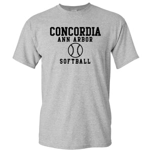 Concordia Softball T-Shirt - Sport Grey