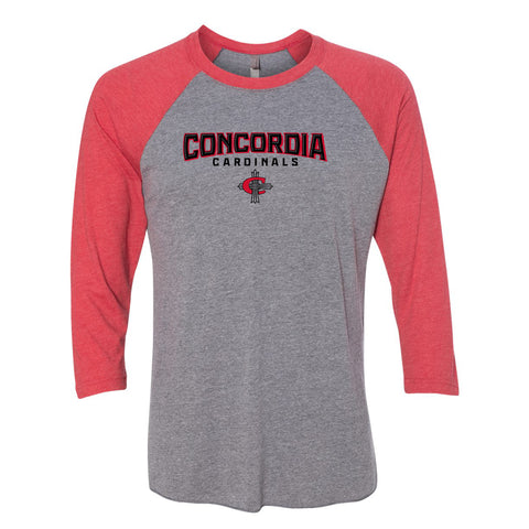 Concordia Highlight Serif 3/4 Sleeve - Vtg Red / Heather